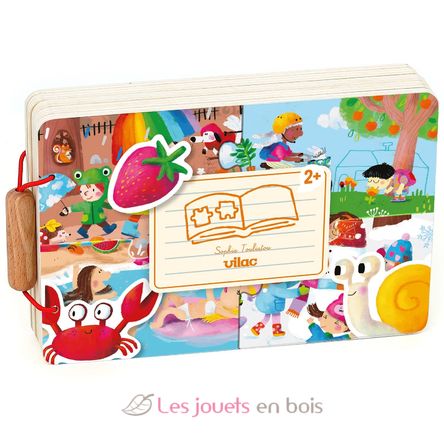 Livre puzzles en bois Les 4 saisons V7911 Vilac 1