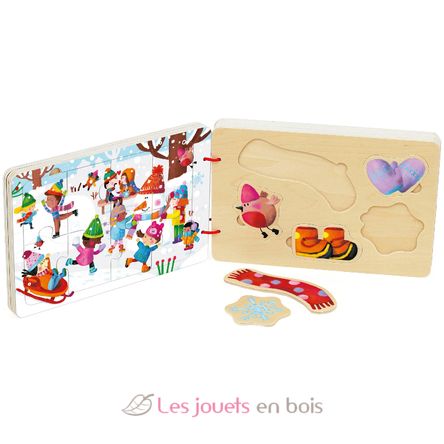Livre puzzles en bois Les 4 saisons V7911 Vilac 3