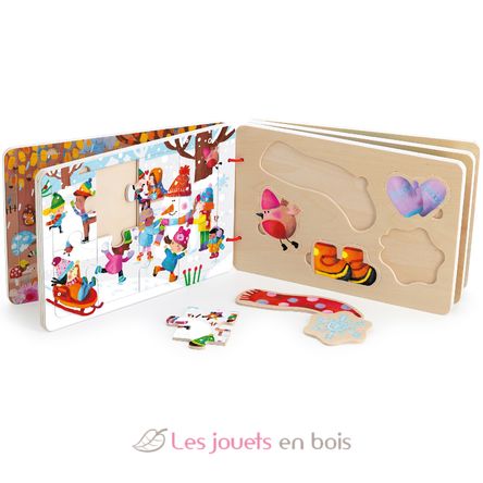 Livre puzzles en bois Les 4 saisons V7911 Vilac 2