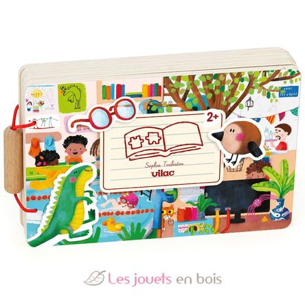 Livre puzzles en bois Les activités V7910 Vilac 1