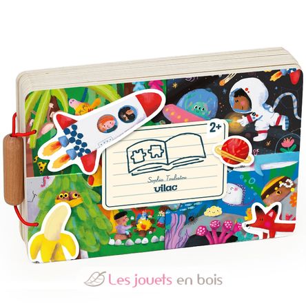 Livre puzzles en bois Voyage et aventures V7912 Vilac 1