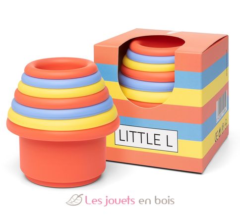 Gobelets gigognes en silicone - Little L - Les jouets en bois