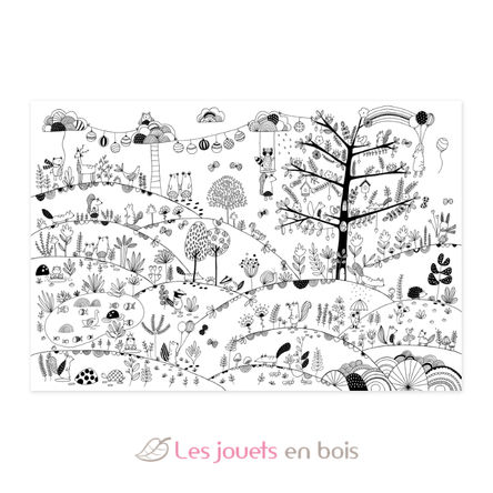 Poster à colorier Forêt enchantée XL LTPOS-GCW01 Label'Tour Créations 2
