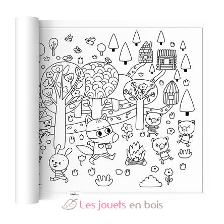 Poster à colorier P'tit Loup LTPOS-PSB01 Label'Tour Créations 1