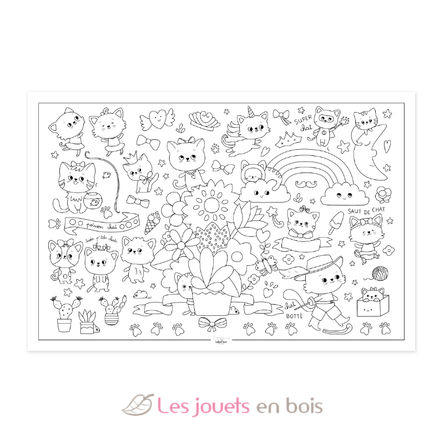 Poster à colorier P'tits chats LTPOS-PSB03 Label'Tour Créations 1