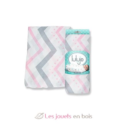 Lange en bambou - Chevron rose LLJ-121-005-006 Lulujo 5