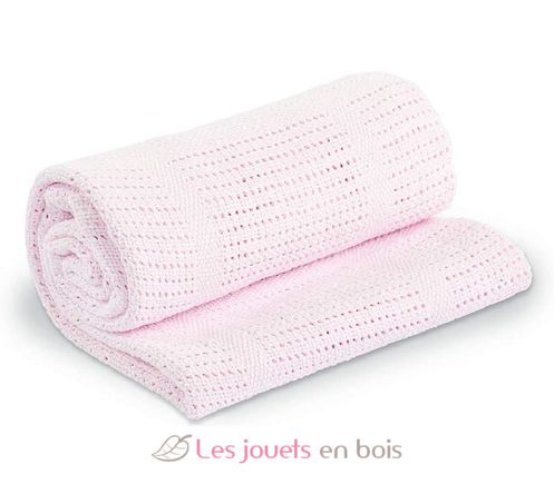 Couverture tricot de coton - Rose LLJ-121-010-002 Lulujo 1