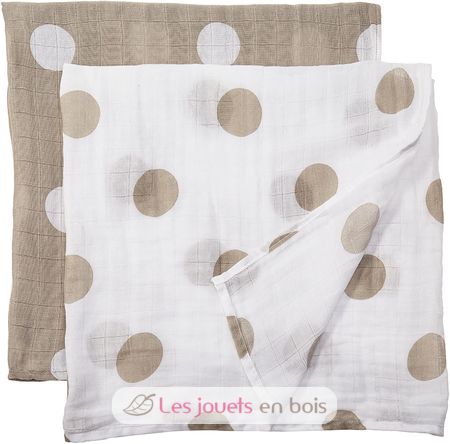 Pack 2 langes - Pois taupes LLJ-121-013-004 Lulujo 1