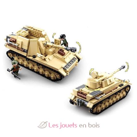 Army WWII - Grand char allemand 2 en 1 SL-M38-B0693 Sluban 5