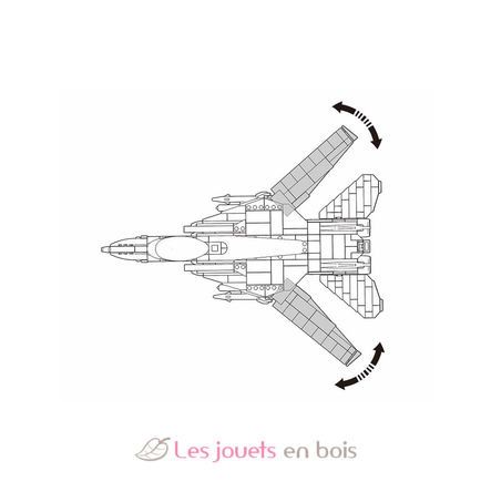 Model Bricks - Avion chasseur à réaction SL-M38-B0755 Sluban 4