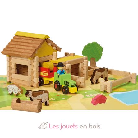 Ma première ferme avec tracteur 80 pièces JJ8238 Jeujura 3