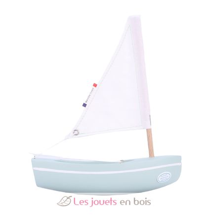 Tirot - Le bâchi bateau jouet en bois 17 cm coque vert d'eau