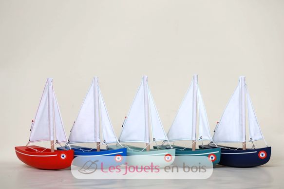 Bateau Le Sloop bleu marine 21cm TI-N202-SLOOP-BLEU-MARINE Maison Tirot 3