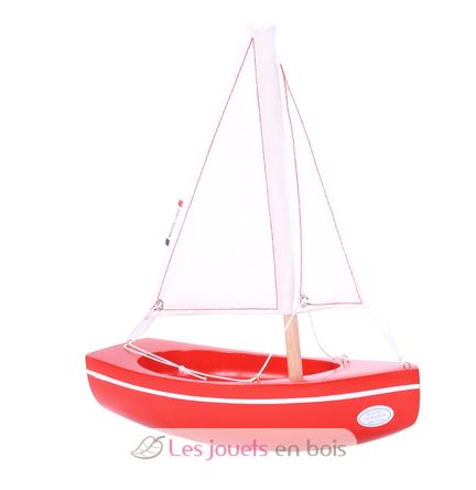 Bateau Le Sloop rouge 21cm TI-N202-SLOOP-ROUGE Maison Tirot 1