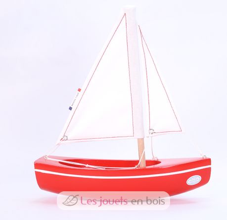 Bateau Le Sloop rouge 21cm TI-N202-SLOOP-ROUGE Maison Tirot 2