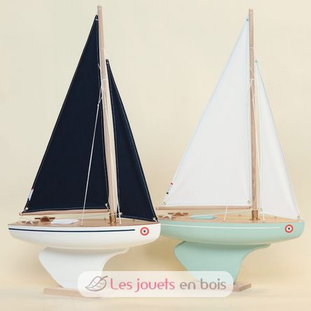 Voilier Le Beajour voile bleue 40cm TI-N702-BEAJOUR-VOILE-BLEUE-40 Maison Tirot 5