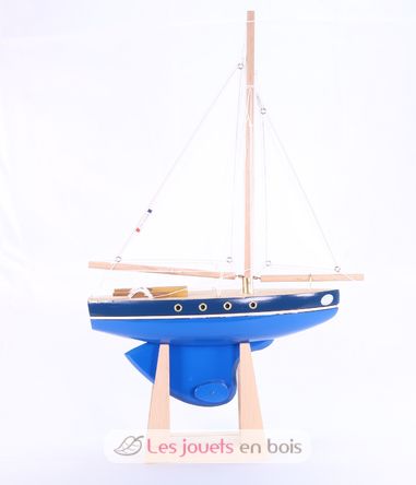 Tirot - Le bâchi bateau jouet en bois 17 cm coque rouge