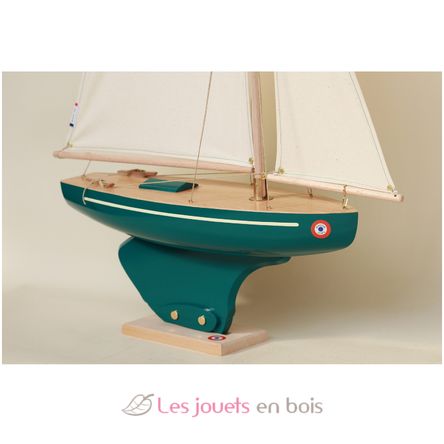 Voilier Saint Germain II vert anglais 40cm TI-ST-GERMAIN-VERT-ANGLAIS-40 Maison Tirot 2
