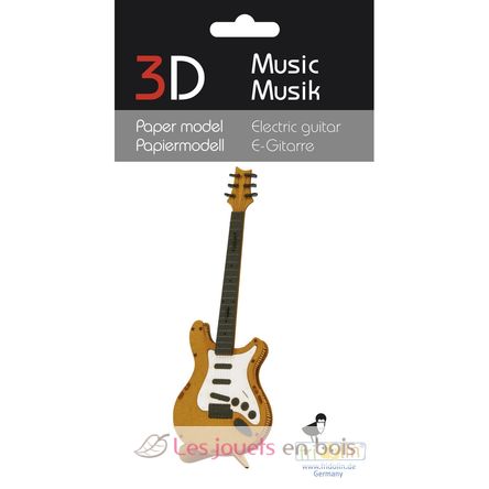 Maquette 3D en papier guitare électrique FRI-11574 Fridolin 2