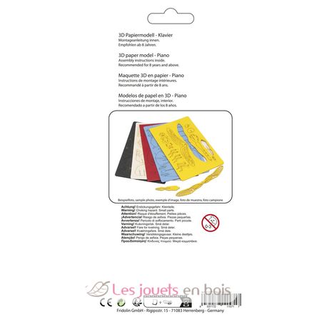 Maquette 3D en papier Piano FRI-11571 Fridolin 3