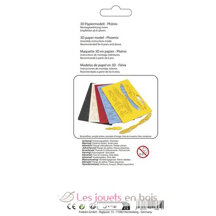 Maquette 3D en papier Phénix FRI-11695 Fridolin 3