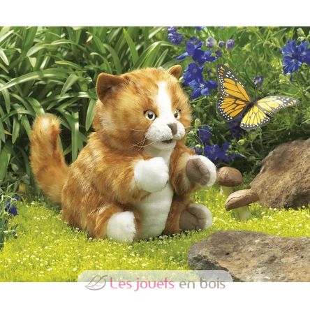 Marionnette à main Chat Tabby roux FO-2845 Folkmanis 3