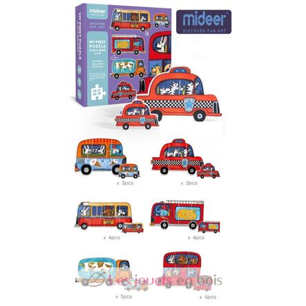 Mon 1er puzzle véhicules MD0077 Mideer 4