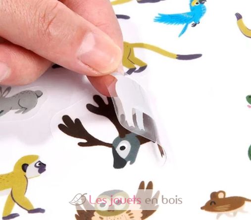 Stickers repositionnables Animaux MD1015 Mideer 3