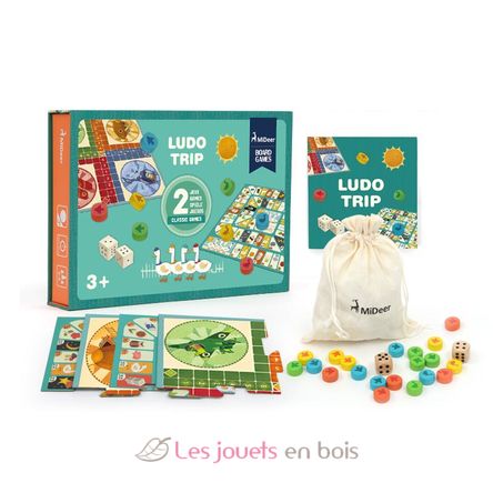 Ludo Trip - Jeu de l'oie et petits chevaux MD1037 Mideer 2