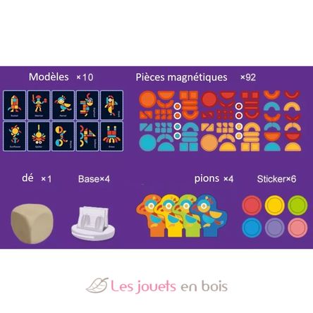 Coffret 92 formes magnétiques MD1041 Mideer 9