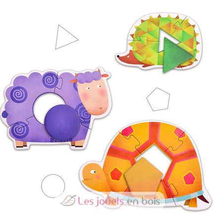 Mon 1er puzzle animaux géométriques MD3022 Mideer 2