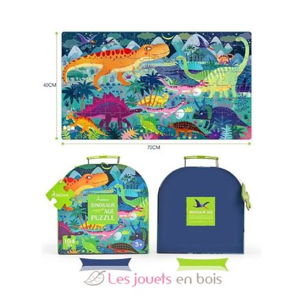 Ma Valise Puzzle Dinosaures 104 pcs MD3026 Mideer 13