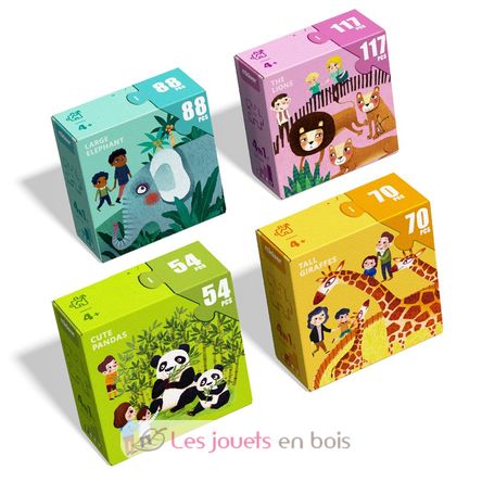 4 puzzles évolutifs Ferme - Vilac 2632 - Puzzle pour enfant dès 2 ans