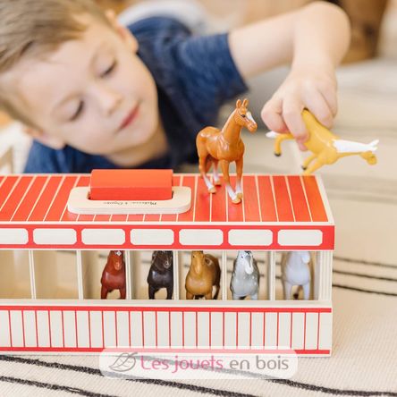 Grand box à chevaux transportable MD-13744 Melissa & Doug 4
