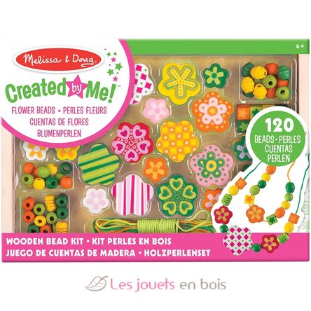 Ensemble de perles en bois Flower Power MD14178 Melissa & Doug 1