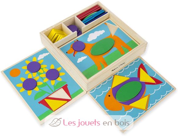 formes blocs motifs d'apprentissages MD-10528 Melissa & Doug 1