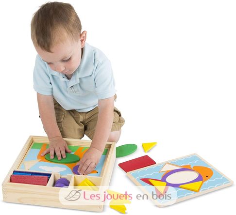 formes blocs motifs d'apprentissages MD-10528 Melissa & Doug 2