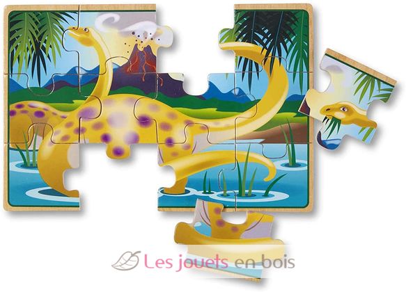 Ensemble puzzles dinosaures 12 pièces MD-13791 Melissa & Doug 5