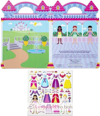 Livret d'autocollants reliefs repositionnables princesses MD-19100 Melissa & Doug 5