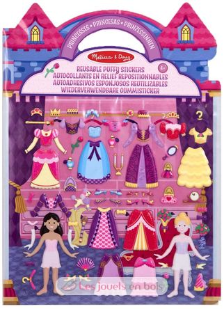 Livret d'autocollants reliefs repositionnables princesses MD-19100 Melissa & Doug 1