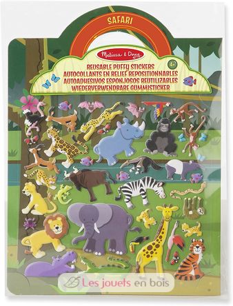 Livret d'autocollants reliefs repositionnables jungle MD-19106 Melissa & Doug 1