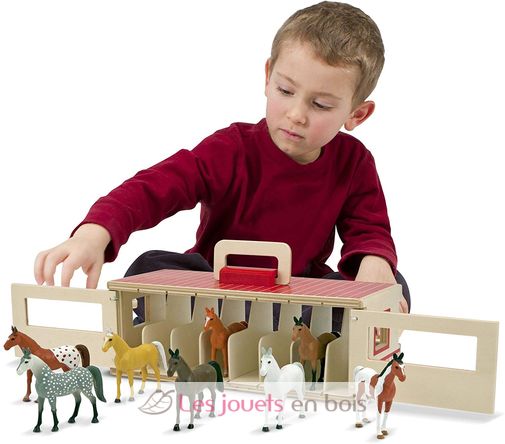 Grand box à chevaux transportable MD-13744 Melissa & Doug 2