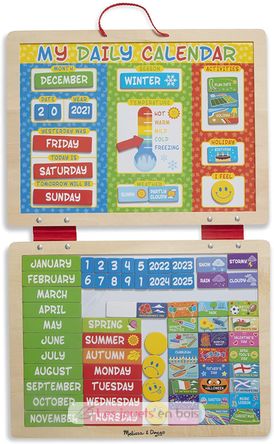 Mon calendrier journalier magnétique en anglais MD-19253 Melissa & Doug 6