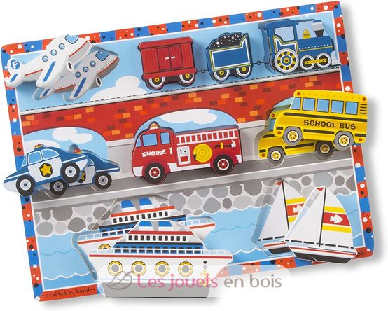 Puzzle véhicules à grosses pièces MD-13725 Melissa & Doug 1