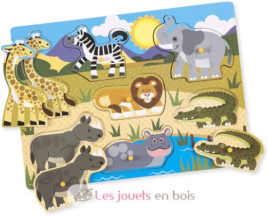 Puzzle formes savane 7 pièces MD-19054 Melissa & Doug 3