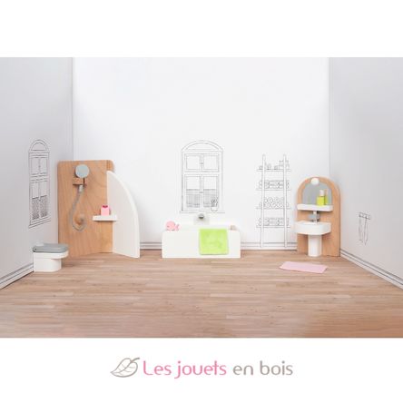 Meubles poupées miniatures Salle de bain GK51492 Goki 3