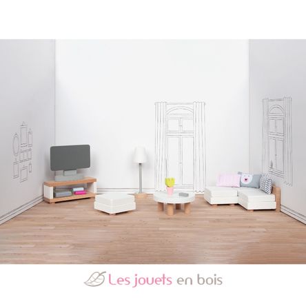 Meubles poupées miniatures Salon GK51494 Goki 3