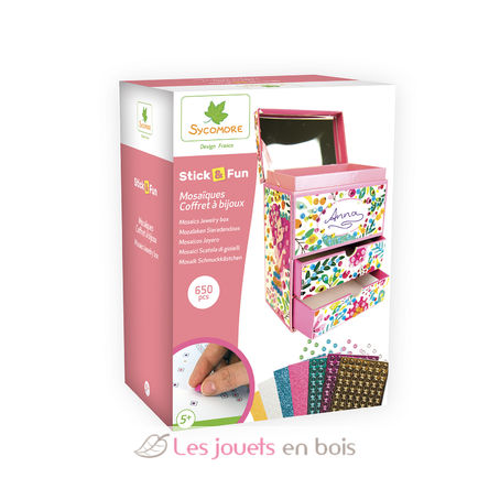 Mosaïques 3D Coffret à bijoux SYCRE7048 Sycomore 1