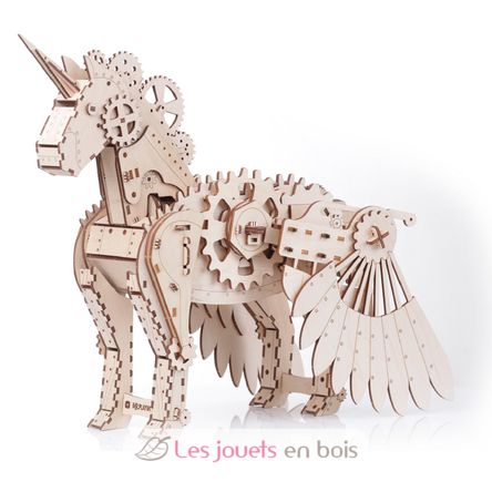 Puzzle 3D licorne Mécanique S GI-PWLIS Mr Playwood 1