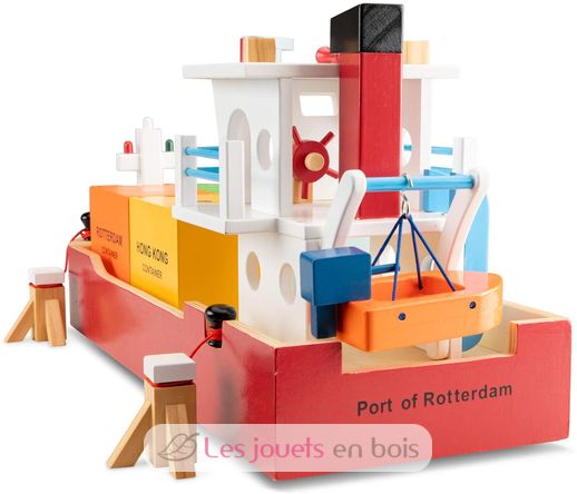 Bateau-container avec 4 containers NCT-10900 New Classic Toys 4